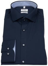 OLYMP Hemd - Level 5 Body Fit - Royal Kentkragen - dunkelblau