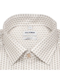 OLYMP Hemd - Level 5 Body Fit - Struktur - Print - beige / weiß - Thumbnail ID: arimmb2tc4
