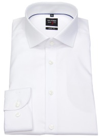 OLYMP Hemd - Level 5 - Twill - Streifen - weiß - langer Arm 69cm - ohne OVP
