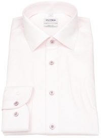 OLYMP Hemd - Level Five Body Fit - Faux Uni Struktur - rosé - ohne OVP