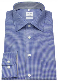 OLYMP Shirt - Luxor Comfort Fit - Check - Blue / White - w/o OP