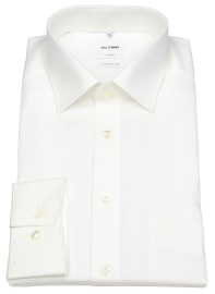 OLYMP Shirt - Luxor Comfort Fit - New Kent Collar - Light Beige - w/o OP