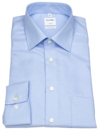 OLYMP Shirt - Luxor Comfort Fit - Twill - Extra Opaque - Light Blue - w/o OP
