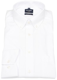 OLYMP Hemd - Luxor Modern Fit - Button-Down Kragen - weiß