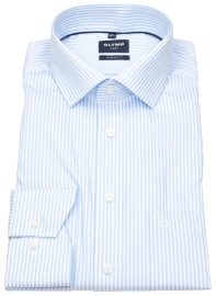 OLYMP Hemd - Luxor Modern Fit - Streifen - hellblau / weiß