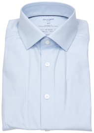 OLYMP Shirt - Modern Fit - 24/7 Dynamic  Flex Shirt - Kent Collar - Light Blue - w/o OP