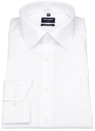 OLYMP Hemd - Modern Fit - Kentkragen - ohne Brusttasche - weiß