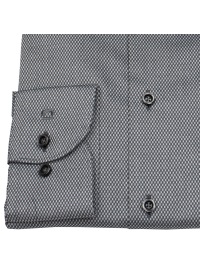 OLYMP Hemd - Modern Fit - Kentkragen - Print - schwarz / grau - Thumbnail ID: arimnmq558