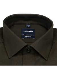 OLYMP Hemd - Modern Fit - Kentkragen - Struktur - dunkelbraun - Thumbnail ID: arimf6avsc