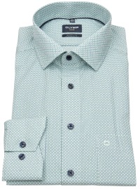 OLYMP Hemd - Modern Fit - Print - grün / blau - extra langer 69cm Arm - ohne OVP