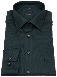 OLYMP Shirt - Modern Fit - Structure - Green / Black - Extra Long Sleeve 69cm