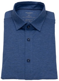 OLYMP Hemd - No. 6 Super Slim - 24/7 Flex Jersey - blau