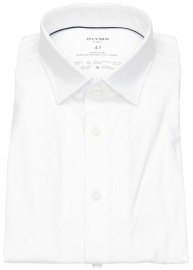 OLYMP Shirt - No. 6 Super Slim - 24/7 Flex Jersey - White - w/o OP