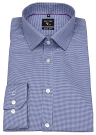 OLYMP Hemd - No. Six Super Slim - Faux uni - blau / weiß - ohne OVP