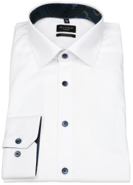 OLYMP Hemd - No. Six Super Slim - New York Kent - Struktur - weiß