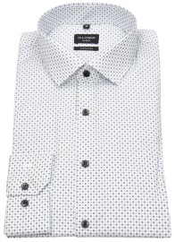 OLYMP Hemd - No. Six Super Slim - schwarz / grau / weiß - extra langer 69cm Arm - ohne OVP