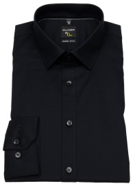 OLYMP Shirt - No. Six Super Slim - Black - Extra Long Sleeve 69cm - w/o OP