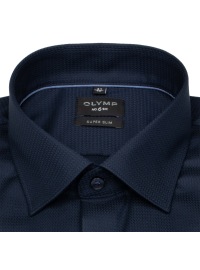 OLYMP Hemd - No. Six Super Slim - Struktur - dunkelblau - extra langer 69cm Arm - Thumbnail ID: arim737wm5