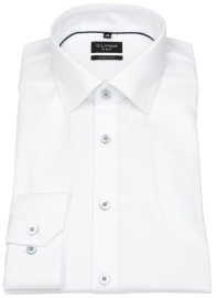 OLYMP Hemd - No. Six Super Slim - Struktur - weiß