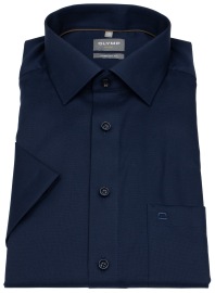 OLYMP Kurzarmhemd - Comfort Fit - Kentkragen - AirCon - dunkelblau