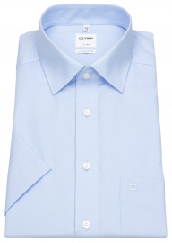 OLYMP Kurzarmhemd - Comfort Fit - New Kent Kragen - hellblau