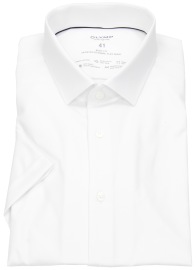 OLYMP Kurzarmhemd - Level 5 Body Fit - 24/7 Climate Control Shirt - weiß