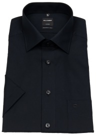OLYMP Short Sleeve Shirt - Luxor Modern Fit - Black - w/o OP