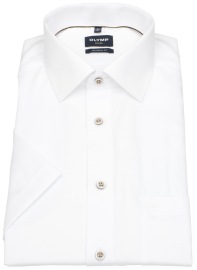 OLYMP Kurzarmhemd - Modern Fit - Kentkragen - AirCon - weiß