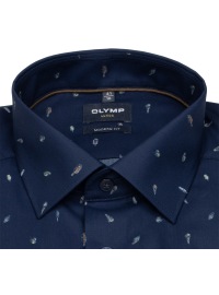 OLYMP Kurzarmhemd - Modern Fit - Print - Eiswaffeln - dunkelblau - Thumbnail ID: arim26usa6
