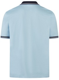 OLYMP Poloshirt - Regular Fit - Piqué - Kontrastkragen - hellblau - Thumbnail ID: arimq17m9w
