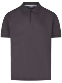 OLYMP Poloshirt - Regular Fit - Reissverschluss - Interlock Jersey - schwarz