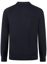 OLYMP Pullover - Polokragen - Strick - Struktur - dunkelblau - Thumbnail ID: arimaqn3v9