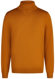 OLYMP Rollkragenpullover - Regular Fit - Merinowolle - messing
