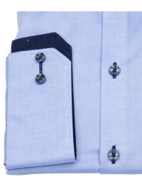 Pure Hemd - Modern Fit - Haikragen - Kontrastknöpfe - blau - ohne OVP - Thumbnail ID: arim189d6d