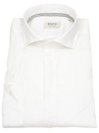Pure Hemd - Slim Fit Casual - Kentkragen - Leinen - weiß