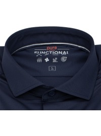 Pure Hemd - Slim Fit - Functional Shirt - Haifischkragen - blau - extra langer 70cm Arm - Thumbnail ID: arimh9t5oq