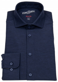 Pure Shirt - Slim Fit - Functional Shirt - Cutaway Collar - Dark Blue