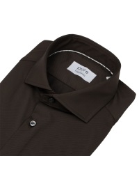 Pure Hemd - Slim Fit - Functional Shirt - Haifischkragen - dunkelbraun - Thumbnail ID: arimsb8hqc