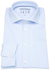 Pure Hemd - Slim Fit - Functional Shirt - Haifischkragen - hellblau - extra langer 70cm Arm