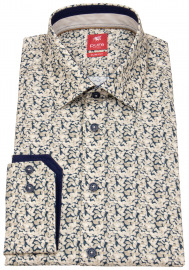 Pure Shirt - Slim Fit - Kent Collar  - Print - Brown