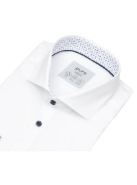 Pure Hemd - Slim Fit Stretch - Haifischkragen - Kontrastknöpfe - weiß - Thumbnail ID: arim4bhdwc