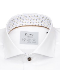 Pure Hemd - Slim Fit Stretch - Haifischkragen - Kontrastknöpfe - weiß - Thumbnail ID: arimvatc5m