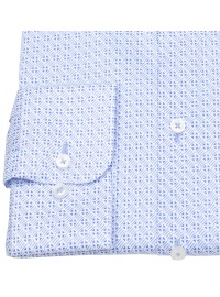 Pure Hemd - Slim Fit Stretch - Haifischkragen - Print - blau / hellblau - Thumbnail ID: arimowbc7q