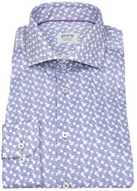 Pure Hemd - Slim Fit Stretch - Haifischkragen - Print - blau / weiß - Thumbnail ID: arimwbs88n