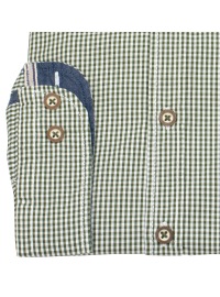 Pure Trachtenhemd - Slim Fit - Button Down - kariert - grün / weiß - Thumbnail ID: arim64wqa4