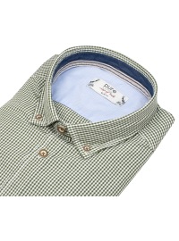 Pure Trachtenhemd - Slim Fit - Button Down - kariert - grün / weiß - Thumbnail ID: arimt4u9an