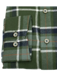 Redmond Flanellhemd - Casual Fit - Button Down Kragen - kariert - grün - Thumbnail ID: arimovf5ba