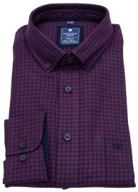Redmond Flanellhemd - Comfort Fit - Button Down - kariert - rot / blau - ohne OVP