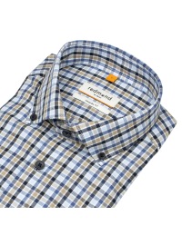 Redmond Hemd - Casual Fit - Button Down Kragen - kariert - blau - Thumbnail ID: arimd17cs9