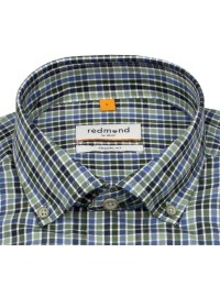 Redmond Hemd - Casual Fit - Button Down Kragen - kariert - grün - Thumbnail ID: arim9vw74b